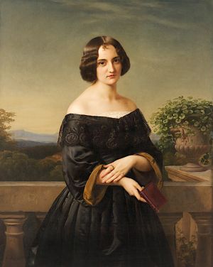 Carl Ferdinand Sohn, Portrait of the painter Marie Wiegmann, 1843, 126 x 104 x 2 cm, Oil on Canvas, Düsseldorf Museum Kunstpalast © Museum Kunstpalast, Photo: Horst Kolberg/ARTOTHEK